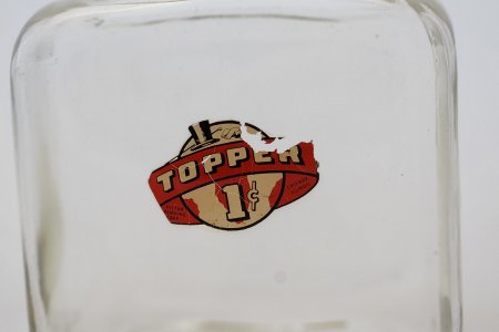 Victor Topper Square Globe - Original - with Original 1c Topper Decal - GB003O