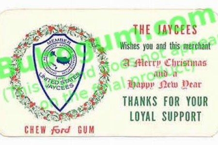 Ford Gum Marquee Label - Jaycees Christmas - DC082
