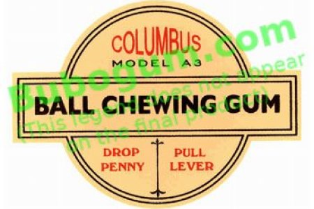 Columbus Model A3  Ball Chewing Gum - DC409