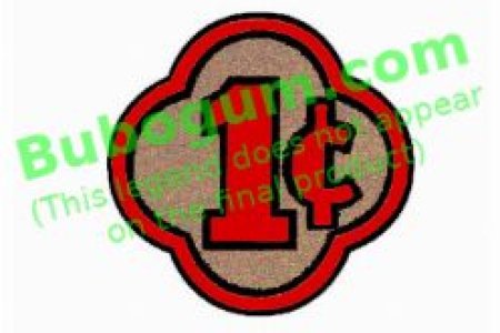 Red & Gold 1c Clover - DC627