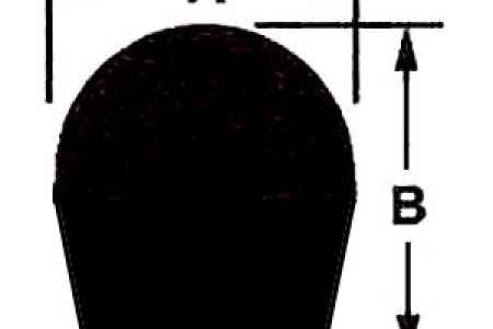 Northwestern Original Rubber Foot.  A = 9/16", B = 5/8" - RF014R