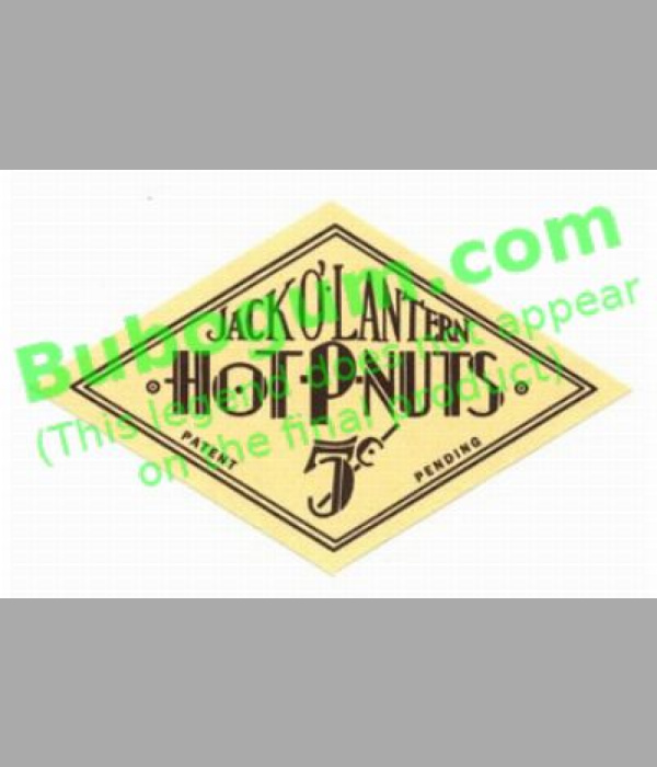 Jack O' Lantern Hot-P-Nuts  5c - Black - DC572
