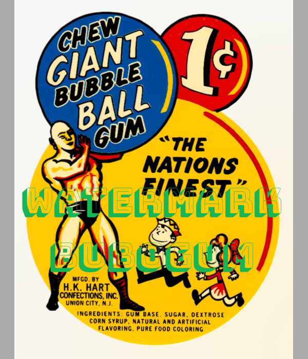 GIANT BALL Bubble Gum 1c - DC001 - NEW!