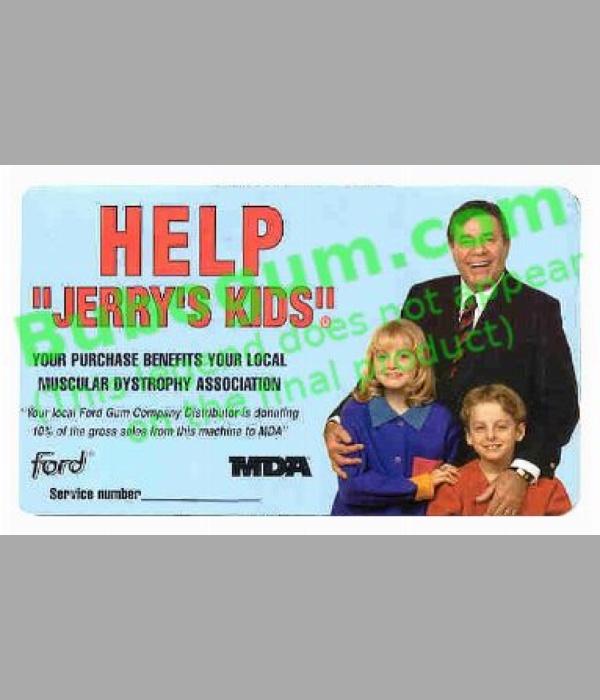 Ford Gum Marquee Label - Jerry Lewis Muscular Dystrophy Association - DC083