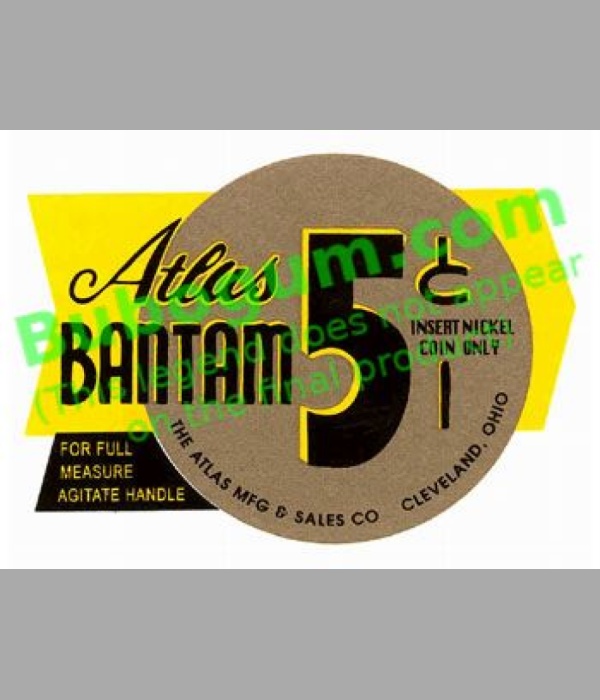 Atlas Bantam (Black and Gold)  5c - Two Sizes - DC112