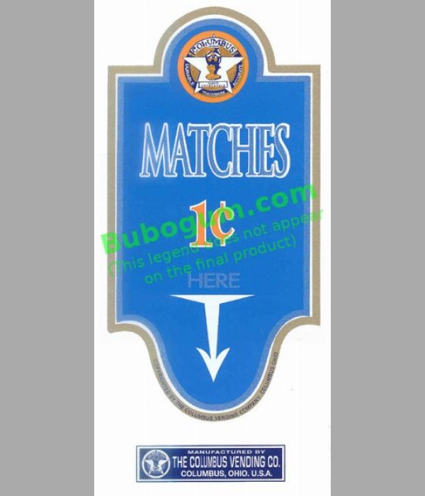 Columbus Matches 1c (Set of 2 Decals) - DC159