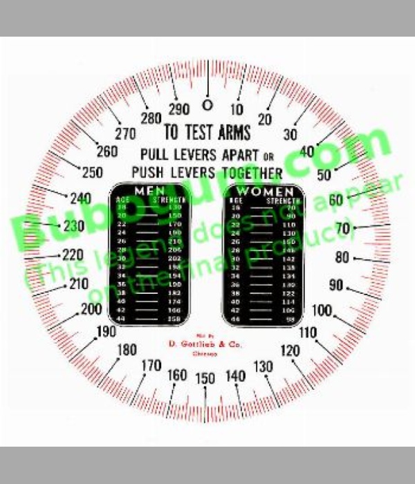 Gottlieb Grip Test Dial - DC166