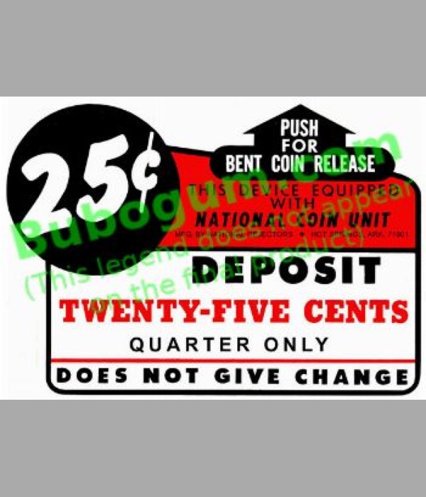 National Coin Unit Bent Coin Release  25c - DC244