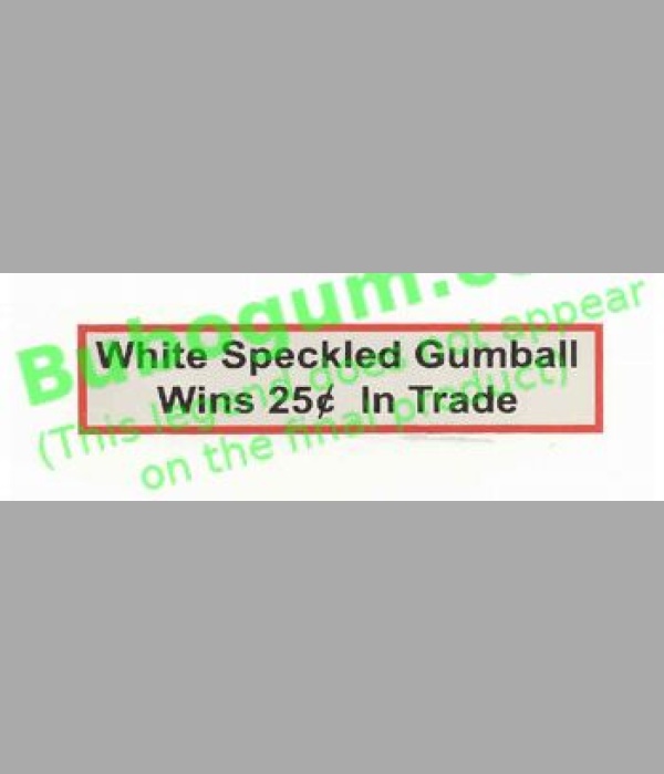 White Speckled Gumball Wins 25c In Trade - DC435