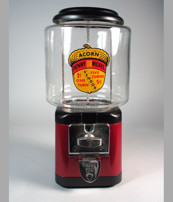 Oak Acorn 1c/5c Peanut Machine 