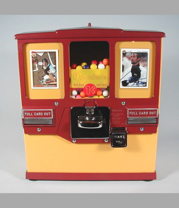 Oak Premiere Card and Gumball Vendor