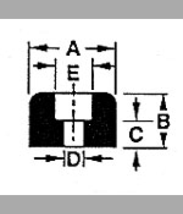 RF034 - Rubber Feet With Reinforcing Metal Washer