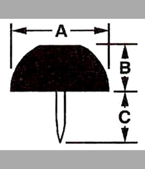 Tack Bumper - Round Head with Flat Top - RF019