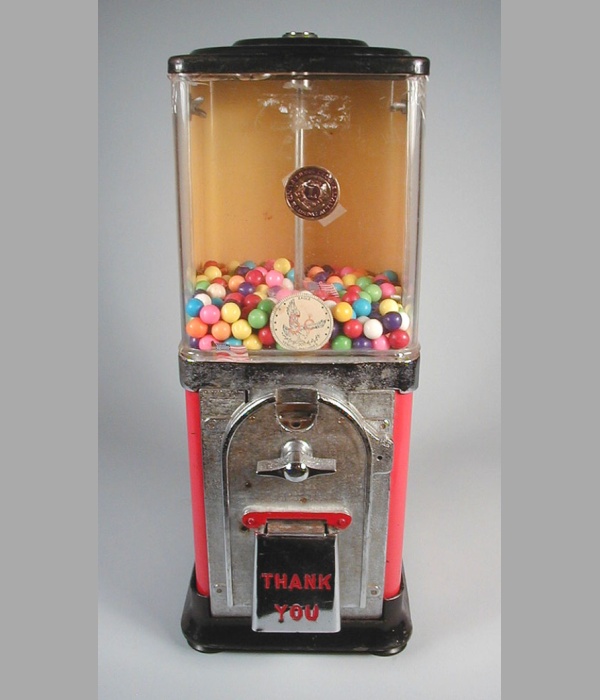 Victor Topper Chrome Front Gumball Machine