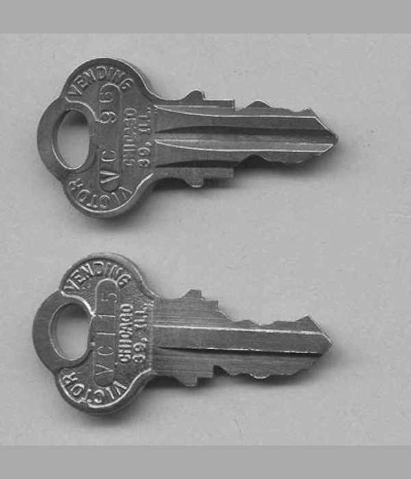 Old Original Victor Vending Co. Keys - KYVC
